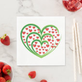 Serviette En Papier Coeurs dans le coeur Papier serviettes (En situation)