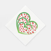 Serviette En Papier Coeurs dans le coeur Papier serviettes (Coin)
