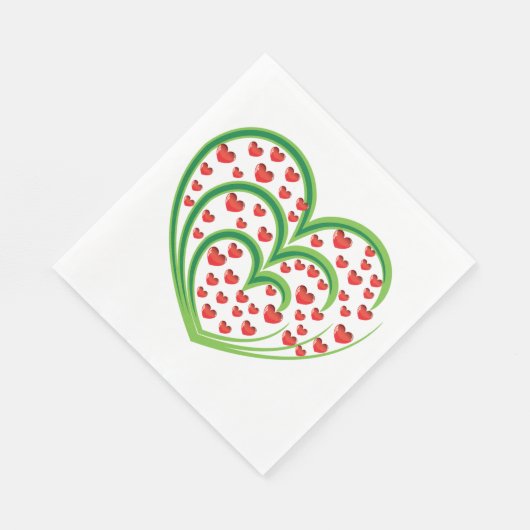 Serviette En Papier Coeurs dans le coeur Papier serviettes (Coin)
