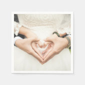 Serviette En Papier Coeurs dans nos mains Mariage (Devant)