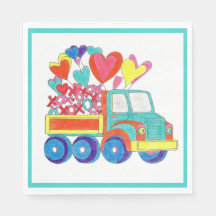Coeurs de camion Napkin