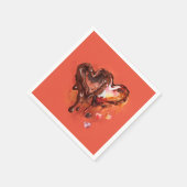 Serviette En Papier Coeurs de chocolat (Coin)