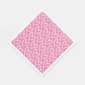 Serviette En Papier Coeurs de coeur rose clair (Coin)