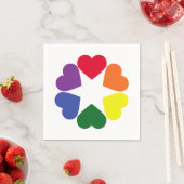 Serviette En Papier Coeurs de fierté LGBT (En situation)