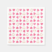 Serviette En Papier Cœurs de la Saint-Valentin (Devant)