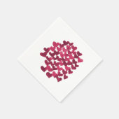 Serviette En Papier Coeurs de la Saint Valentin - viva magenta (Coin)