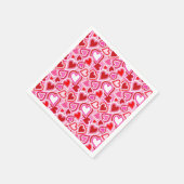 Serviette En Papier Coeurs de mixage Valentine (Coin)