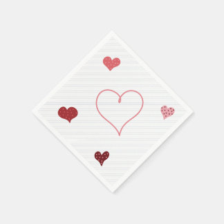 Serviette En Papier Cœurs de Sionna