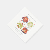 Serviette En Papier Coeurs d'hiver mignonnes Baby shower laide et moch (Coin)