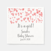 Serviette En Papier Coeurs dispersés dans l'air (Devant)