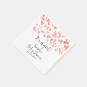 Serviette En Papier Coeurs dispersés dans l'air (Coin)