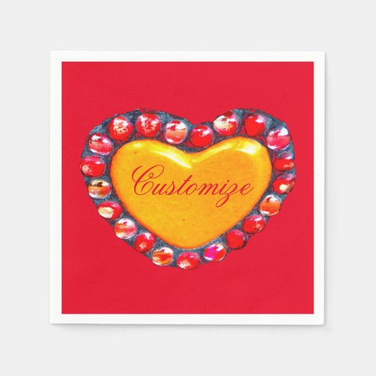 Serviette En Papier Coeurs d'or Thunder_Cove (Devant)