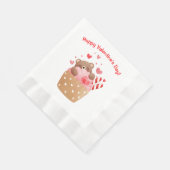 Serviette En Papier Coeurs d'ours Bonbons Valentine Cupcake (Coin)