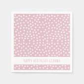 Serviette En Papier Coeurs doux Personnalisé rose fête d'anniversaire (Devant)