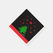 Serviette En Papier Coeurs du Liban & drapeau libanais mode / Amour (Coin)
