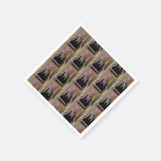 Serviette En Papier Coeurs et ours (Coin)