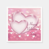 Serviette En Papier Coeurs étincelants roses Valentine's Day Napkins (Devant)