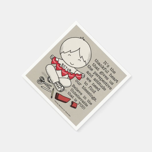 Serviette En Papier Coeurs généreux (Coin)