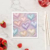 Serviette En Papier Coeurs Gossamer (En situation)