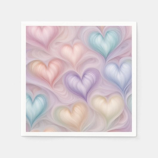 Serviette En Papier Coeurs Gossamer (Devant)