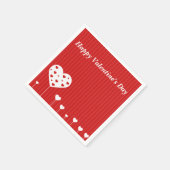 Serviette En Papier Coeurs Heureuses Saintes-Valentin (Coin)