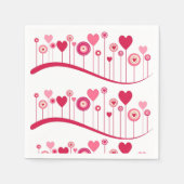 Serviette En Papier Coeurs Heureuses Saintes-Valentin de serviettes en (Devant)