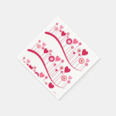 Serviette En Papier Coeurs Heureuses Saintes-Valentin de serviettes en (Coin)