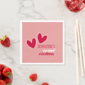 Serviette En Papier Coeurs heureux (En situation)