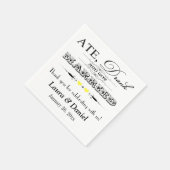 Serviette En Papier Coeurs Jaunes, Parchemins Mariages serviettes (Coin)