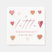 Serviette En Papier Coeurs mignons Petit Baby shower amoureux Fille (Devant)