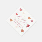 Serviette En Papier Coeurs mignons Petit Baby shower amoureux Fille (Coin)
