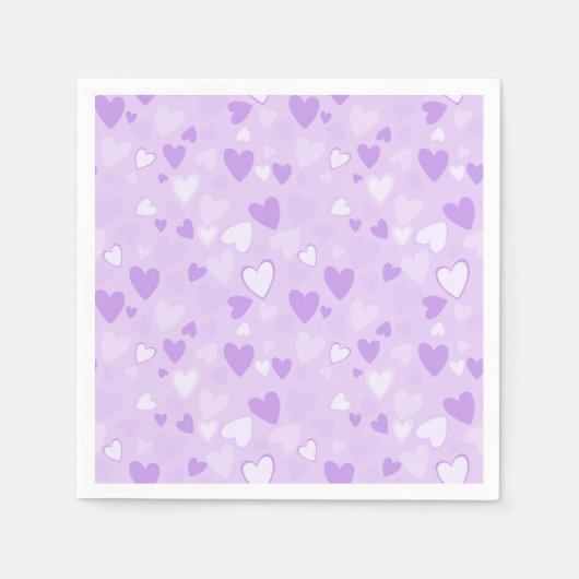 Serviette En Papier Coeurs mignons rose (Devant)