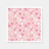 Serviette En Papier Coeurs mignons rose (Devant)