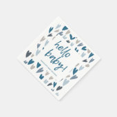 Serviette En Papier Coeurs modernes Blue Boy Baby shower Party Napkins (Coin)