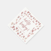 Serviette En Papier Coeurs modernes Pink Girl Baby shower Party servie (Coin)