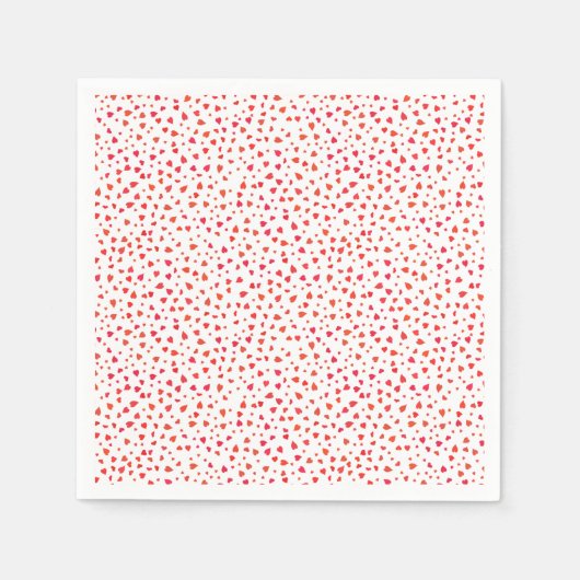 Serviette En Papier Coeurs motifs Saint Valentin (Devant)