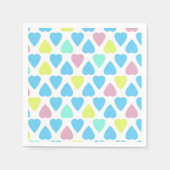 Serviette En Papier Coeurs multicolores (Devant)