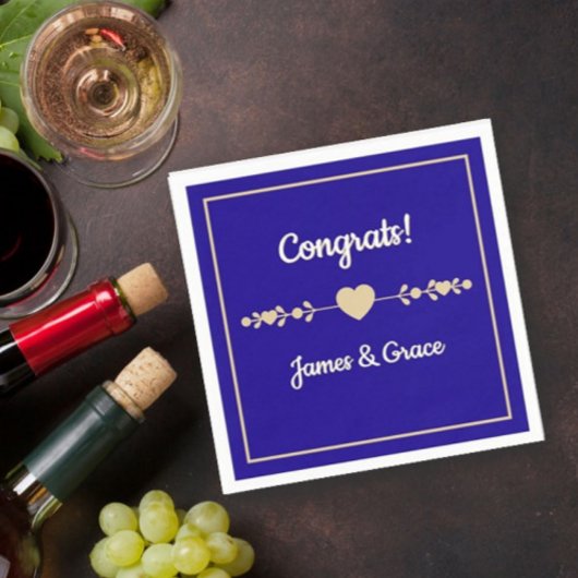 Serviette En Papier Cœurs! Partie d'engagement personnalisée