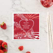 Serviette En Papier Coeurs personnalisés Musique Valentines Papier de  (En situation)