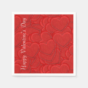 Serviette En Papier Coeurs pointus Valentine's Day Napkins