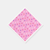 Serviette En Papier Coeurs polka rose (Coin)