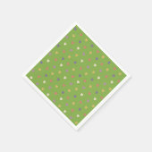 Serviette En Papier Coeurs Polka sur vert vert (Coin)