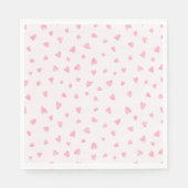 Serviette En Papier Coeurs rose aquarelle (Devant)