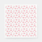 Serviette En Papier Coeurs roses (Devant)