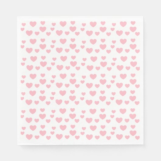 Serviette En Papier Coeurs roses (Devant)