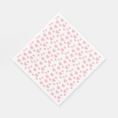 Serviette En Papier Coeurs roses (Coin)
