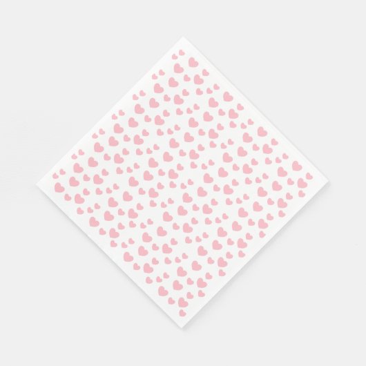 Serviette En Papier Coeurs roses (Coin)