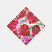 Serviette En Papier Coeurs roses (Coin)