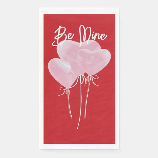 Serviette En Papier Cœurs roses (Devant)