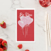 Serviette En Papier Cœurs roses (En situation)